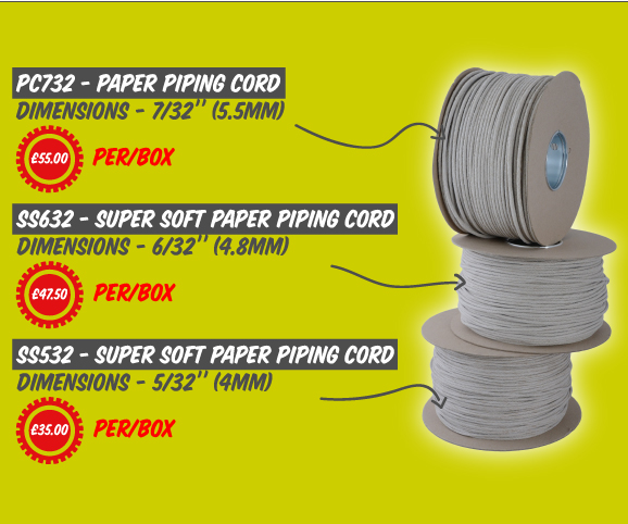 Paper piping cord