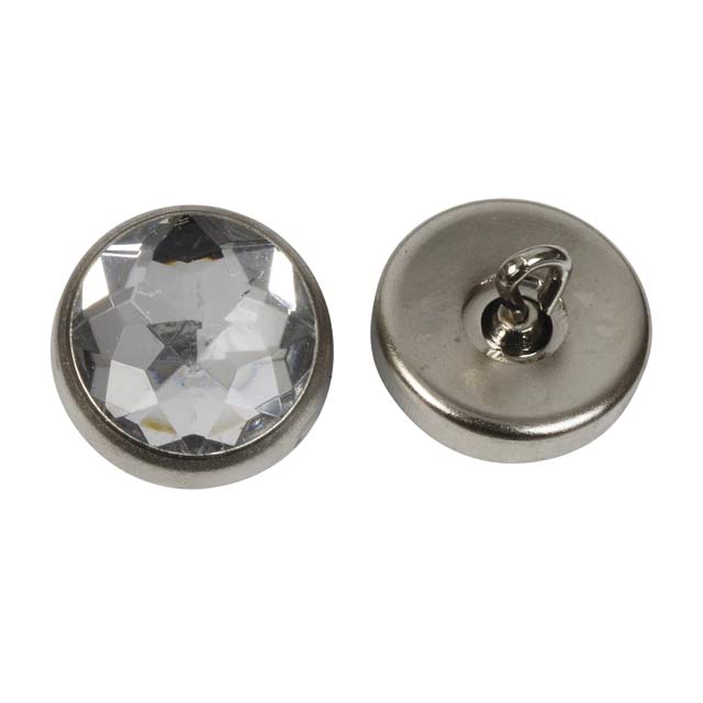 Clockwork Components Guziki ozdobne 17mm Clear Gemstone Button (code: BTN019)