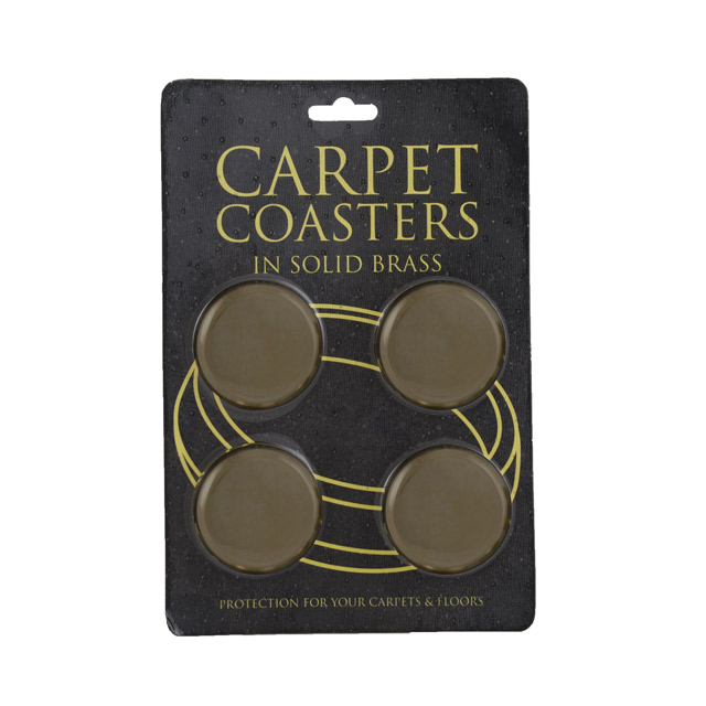 Clockwork Components Castor Coasters - Antique Brass x 4 (code: CAS274)