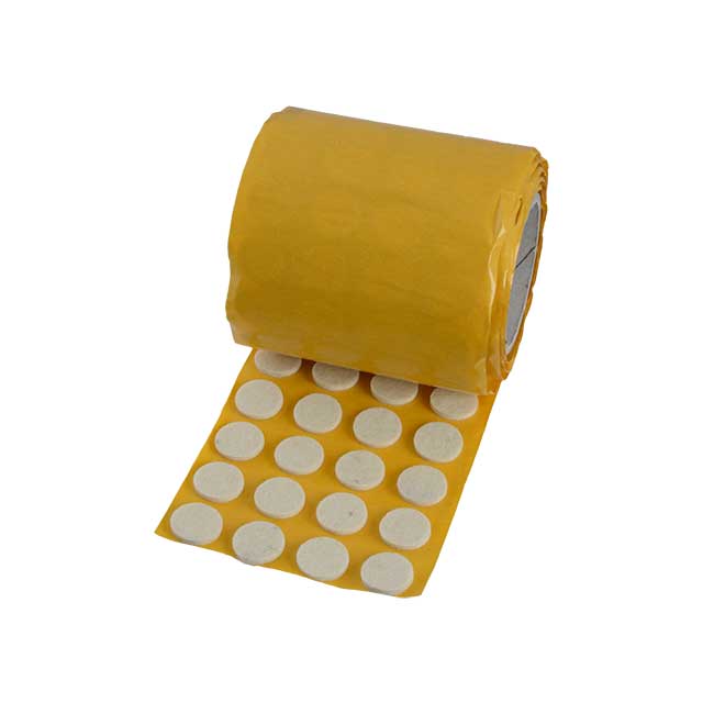Clockwork Components 25mm White Self Adhesive Felt Pads (code: FPSA025)