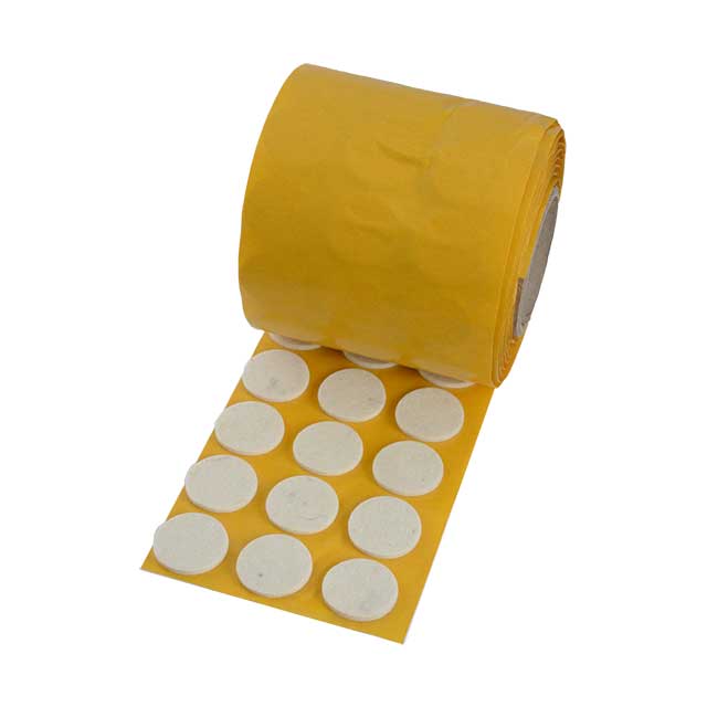 Clockwork Components 38mm White Self Adhesive Felt Pads (code: FPSA038)