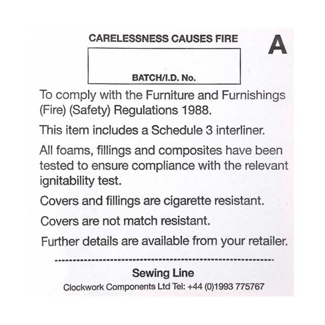 Clockwork Components Carelessness Causes Fire Label (code: PFL2)