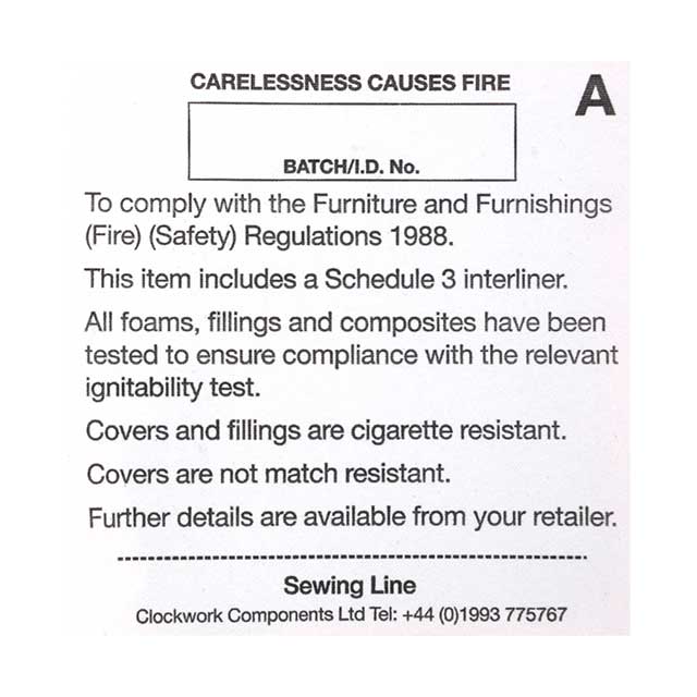 Clockwork Components Etykieta Carelessness Causes Fire Label    (code: PFL2)