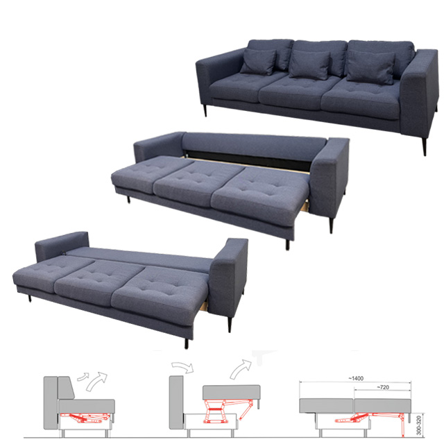 Clockwork Components DL Sofa Bed with Auto Leg (code: ST-DLAL-490)