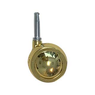 Clockwork Components Plastic Brass Ball Castor - 50mm (code: BCP001-BR)