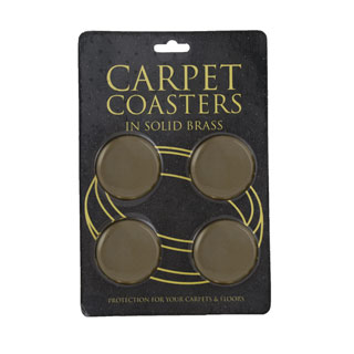 Clockwork Components Castor Coasters - Antique Brass x 4 (code: CAS274)