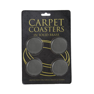 Clockwork Components Castor Coasters - Black Chrome x 4 (code: CAS277)