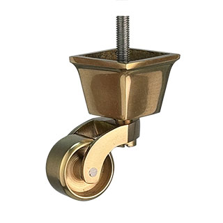 Clockwork Components Brass Square Castor - 38mm (code: CAS310)