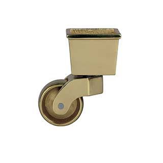 Clockwork Components Brass Large Square Castor - 48mm (code: CAS320)