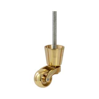 Clockwork Components Brass Small Round Castor - 33mm (code: CAS810)