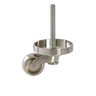 Clockwork Components Brushed Nickel Shallow Cup Castor - 33mm (code: CAS890)