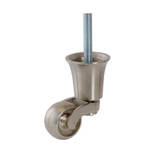 Clockwork Components Brushed Nickel Chalice Cup Castor - 38mm (code: CAS960)