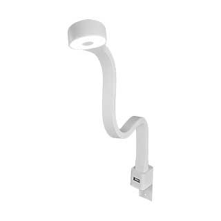 Clockwork Components Corner Mounted LED Reading Light + USB - White (code: EM-LED02CM-W)