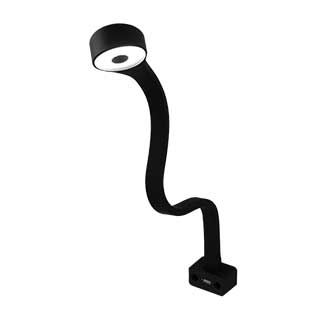 Clockwork Components Surface Mounted LED Reading Light + USB - Black (code: EM-LED02SM-B)