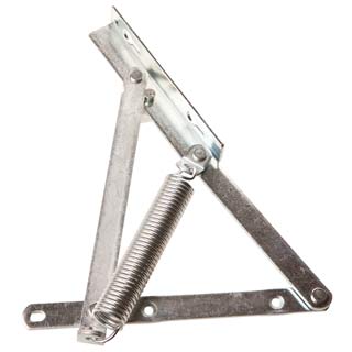 Clockwork Components Sprung Stool Hinge Lid - 380 Newtons (code: FIX041A)