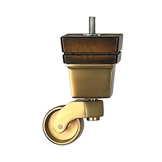 Clockwork Components Wooden Foot - Bronze Castor (code: FSC2677A-BR-C1180)