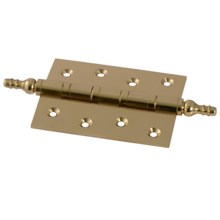 Clockwork Components 100mm Brass Finial Hinge (code: HINGE004)