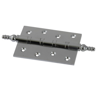 Clockwork Components Chrome Finial Hinge-100mm (code: HINGE009)