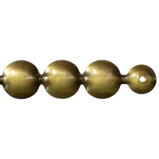 Clockwork Components 16mm Antique Brushed Brass Nail Head Trim (code: NHT016-BRS)