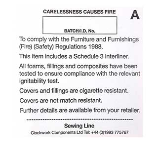 Clockwork Components Carelessness Causes Fire Label (code: PFL2)