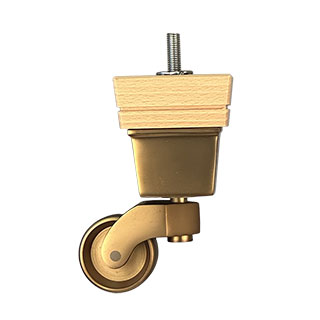 Clockwork Components Wooden Foot - Bronze Castor (code: WF2677N-C1180)