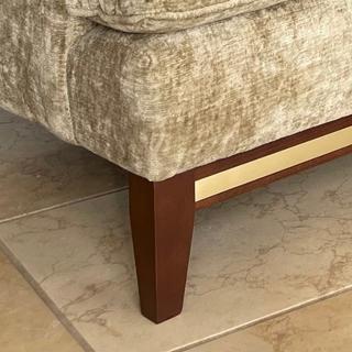 Clockwork Components Wood Plinth - FSCP7410-1516DBR (code: 2 Seater - Brown-Brass)